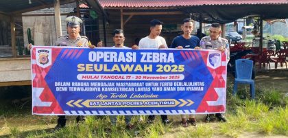 Operasi Zebra Seulawah 2025, Polres Aceh Timur Gencarkan Sosialisasi Keselamatan Berlalu Lintas
