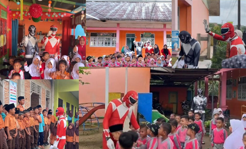 Nasaja, Pahlawan Super Power Rangers SPPG Blang Nisam Bagikan Makanan Gratis ke Anak Sekolah