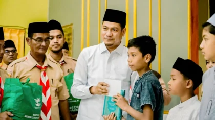 Momentum Ramadan, Pramuka Aceh Timur Gelar Bukber dan Santunan Anak Yatim